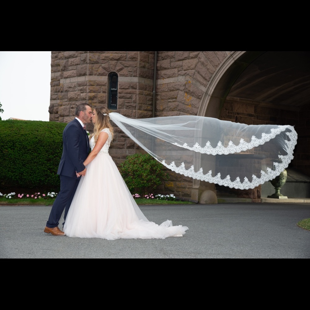 Cathedral length wedding veil Swarovski crystals